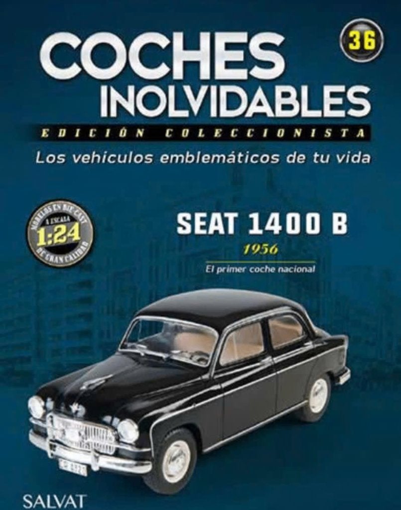 Seat 1400 B 1956 Spaanse serie coches inolvidables 1/24 # 36, Verzenden, Nieuw, Auto, Overige merken
