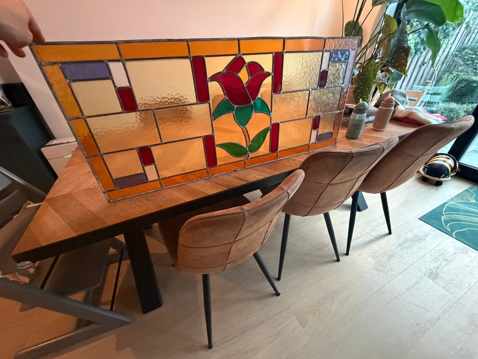 Glas in lood, Doe-het-zelf en Verbouw, Glas en Ramen, Ophalen, 80 tot 120 cm, Zo goed als nieuw, Glasplaat