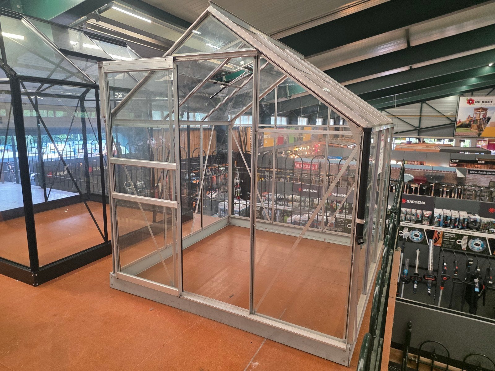 aluminium tuinkas populair 66 afm 193x195 cm, Ophalen, Glas, Aluminium