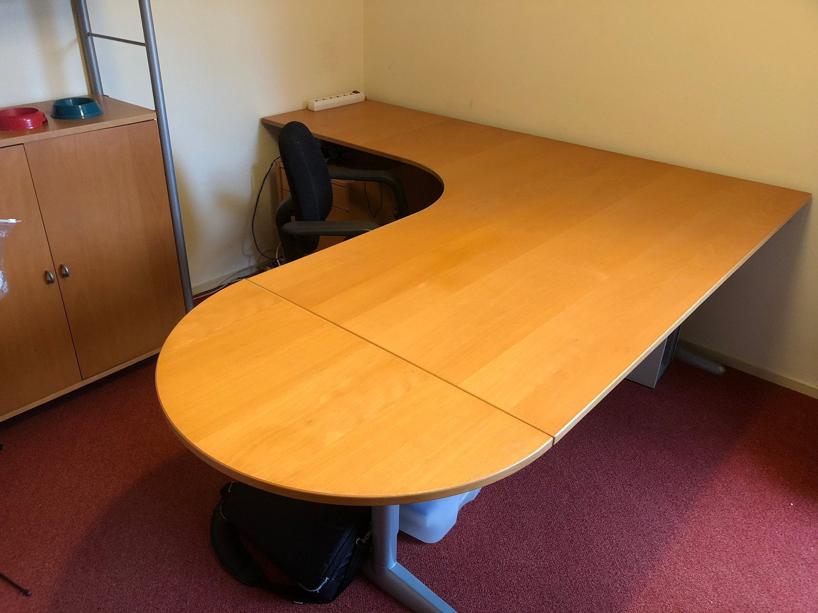 Ikea hoekbureau met beukenfineer, Ophalen, Demontabel, Gebruikt, Scandinavisch