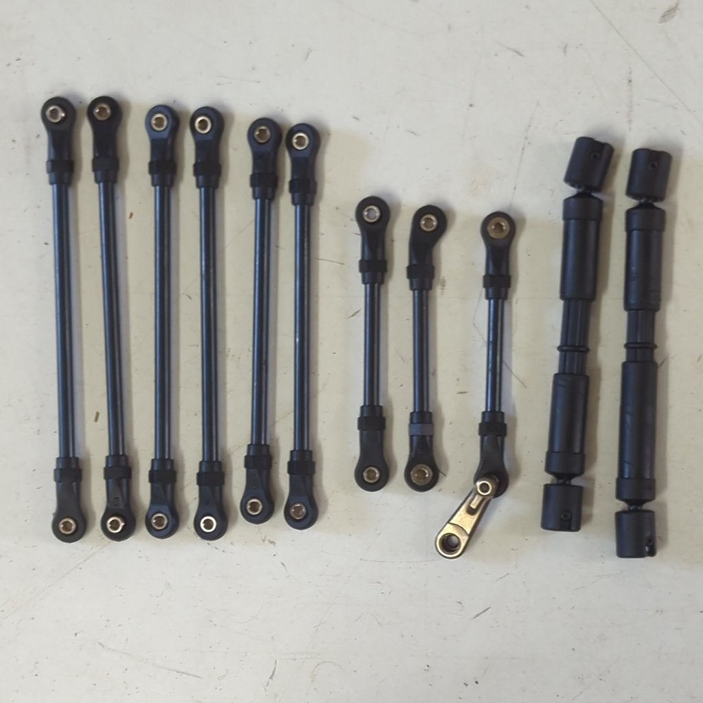 Complete set assen & links Traxxas TRX-4 (Blazer, WB 312mm), Ophalen of Verzenden, Gebruikt, Schaal 1:10, Onderdeel