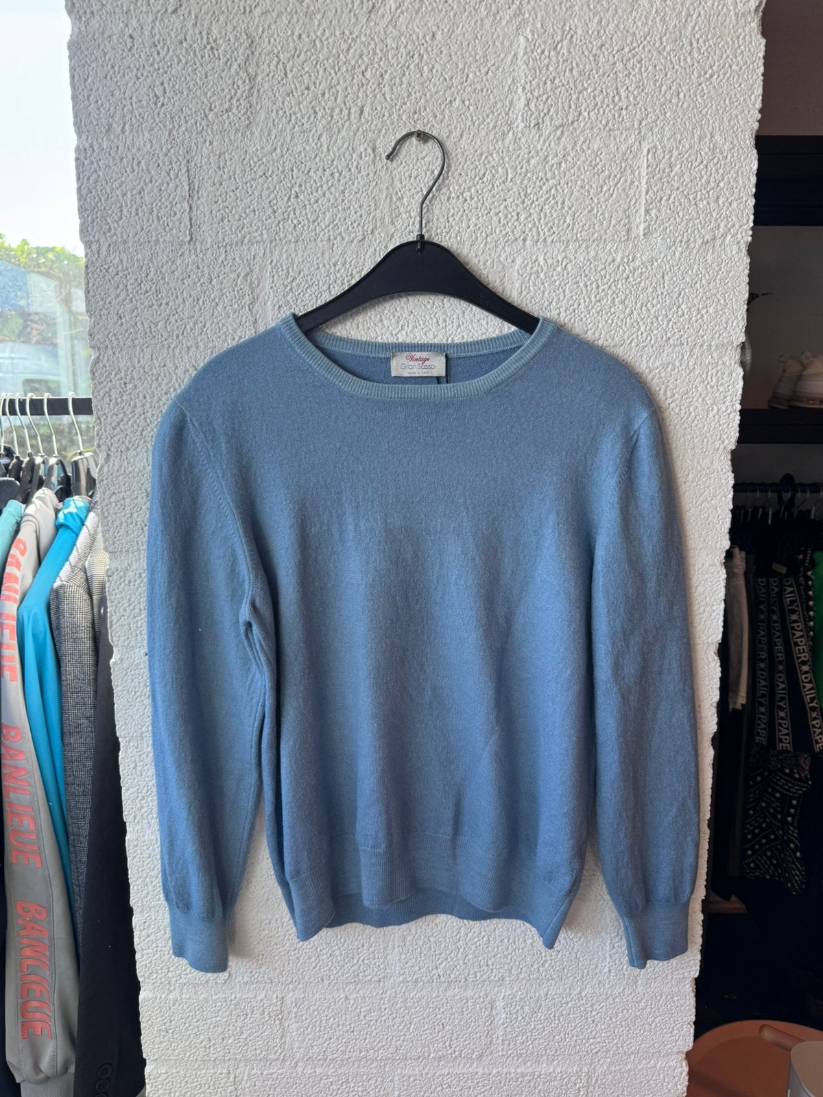 Vintage Gran sasso wollen trui maat M, Ophalen of Verzenden, Zo goed als nieuw, Blauw