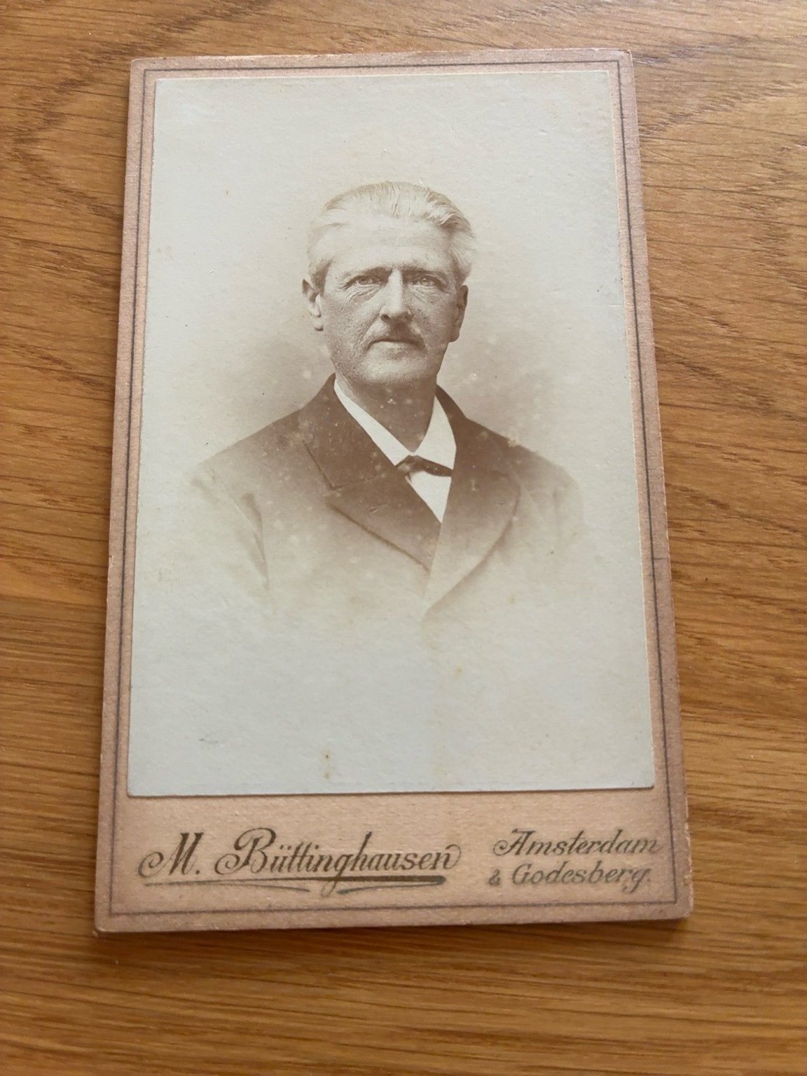 CDV Ds. Willem Marie de Vries ca. 1900, Verzenden, Voor 1940, Zo goed als nieuw