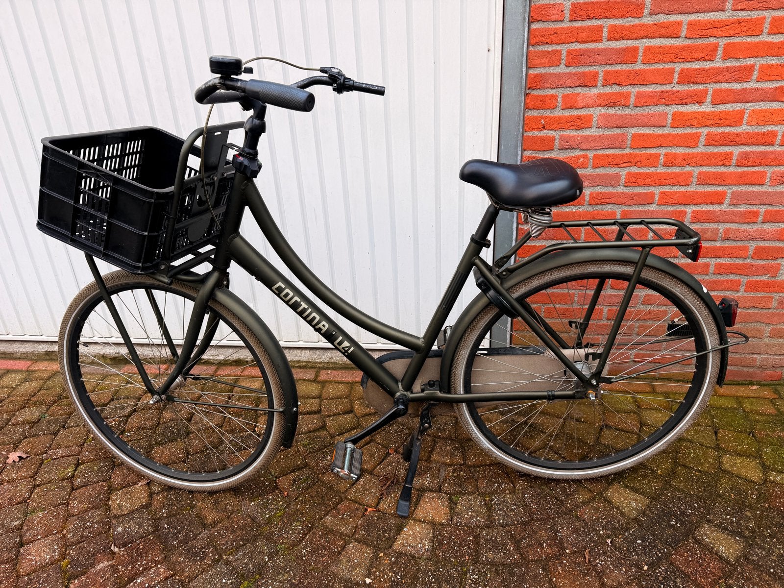 Cortina damesfiets met mand - mist 1 handvat, Fietsen en Brommers, Gebruikt, Versnellingen, 50 tot 53 cm, Trommelrem