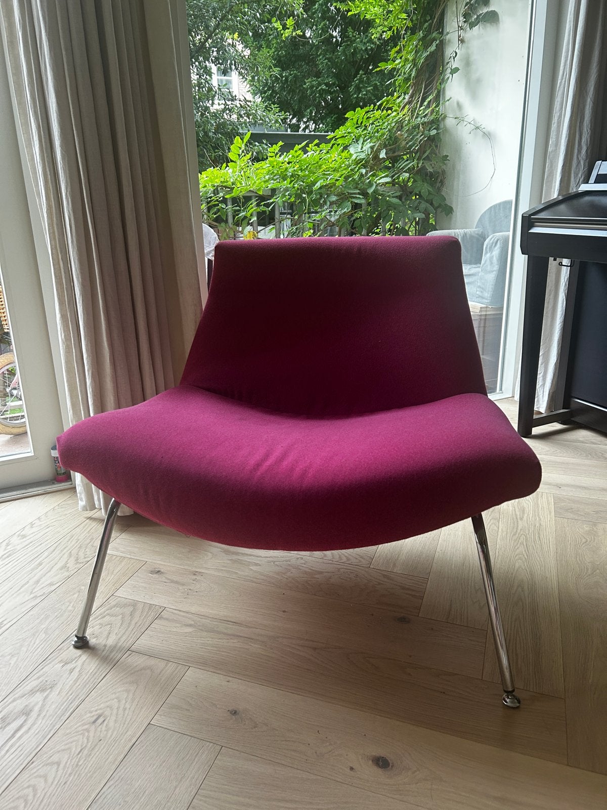 Artifort style fauteuil - pink fuchsia, Gebruikt, Overige kleuren, Ophalen of Verzenden, Eén