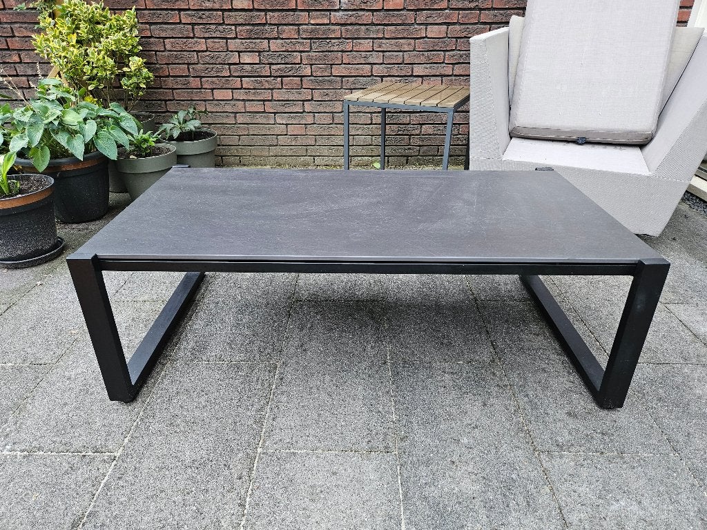 Hartman Jordan salon tuintafel met keramiek tafelblad, Ophalen, Gebruikt, Rechthoekig, Aluminium