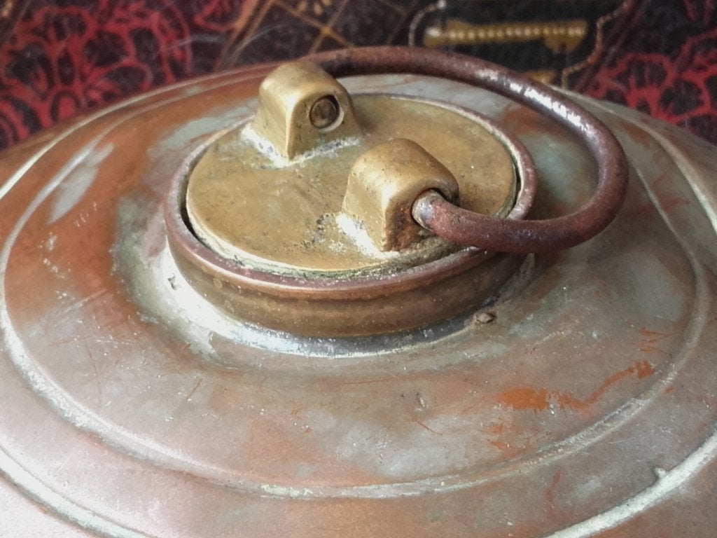 Antieke koperen kruik uit Engeland 21,2 cm. uit 1900., Ophalen of Verzenden, Koper