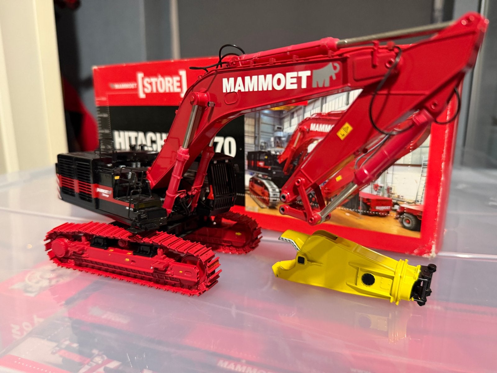 WSI Mammoet Hitachi ZX 870 zonder zinkrot, Hobby en Vrije tijd, Modelauto's | 1:50, Ophalen of Verzenden, Gebruikt, Overige typen