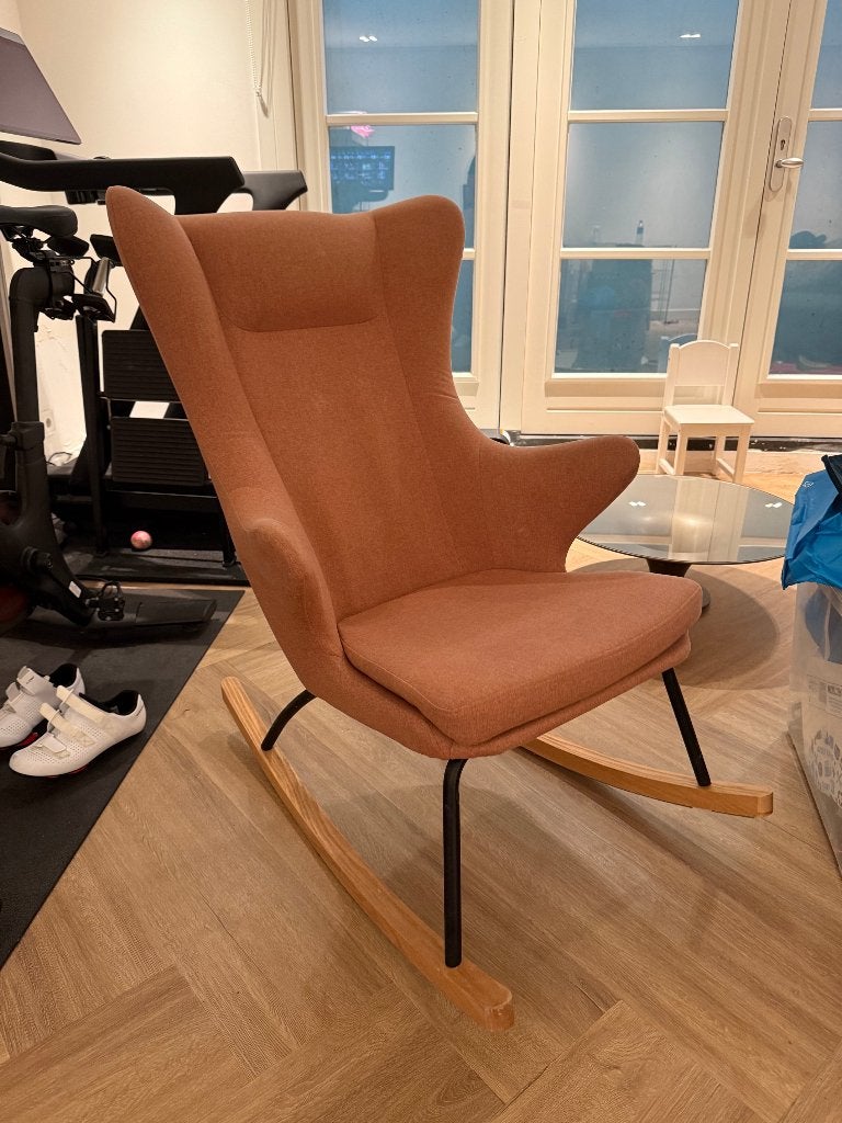 Quax Rocking Chair De Luxe Adult schommelstoel – Terra, Overige kleuren, Scandinavisch / modern, Ophalen of Verzenden, Zo goed als nieuw