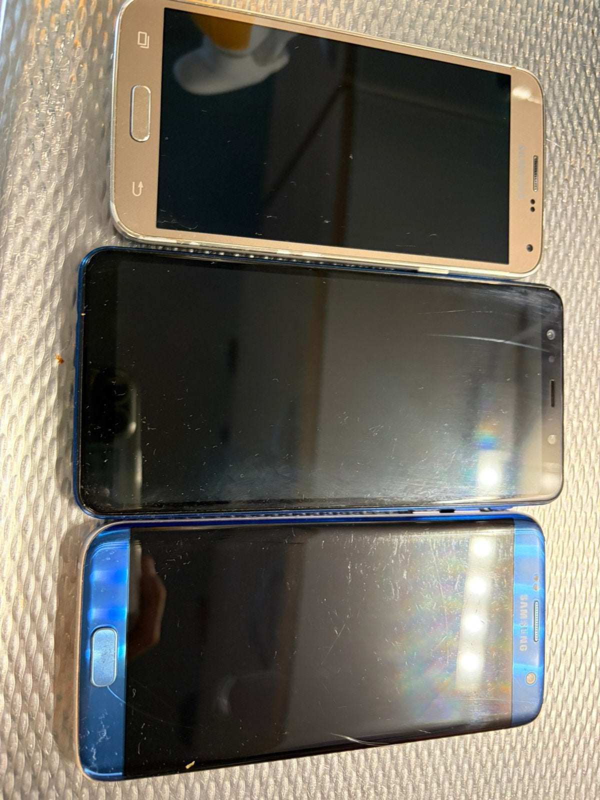 3 samsung telefoons (DEFECT), Telecommunicatie, Mobiele telefoons | Samsung, Blauw, Touchscreen, Ophalen of Verzenden, 64 GB