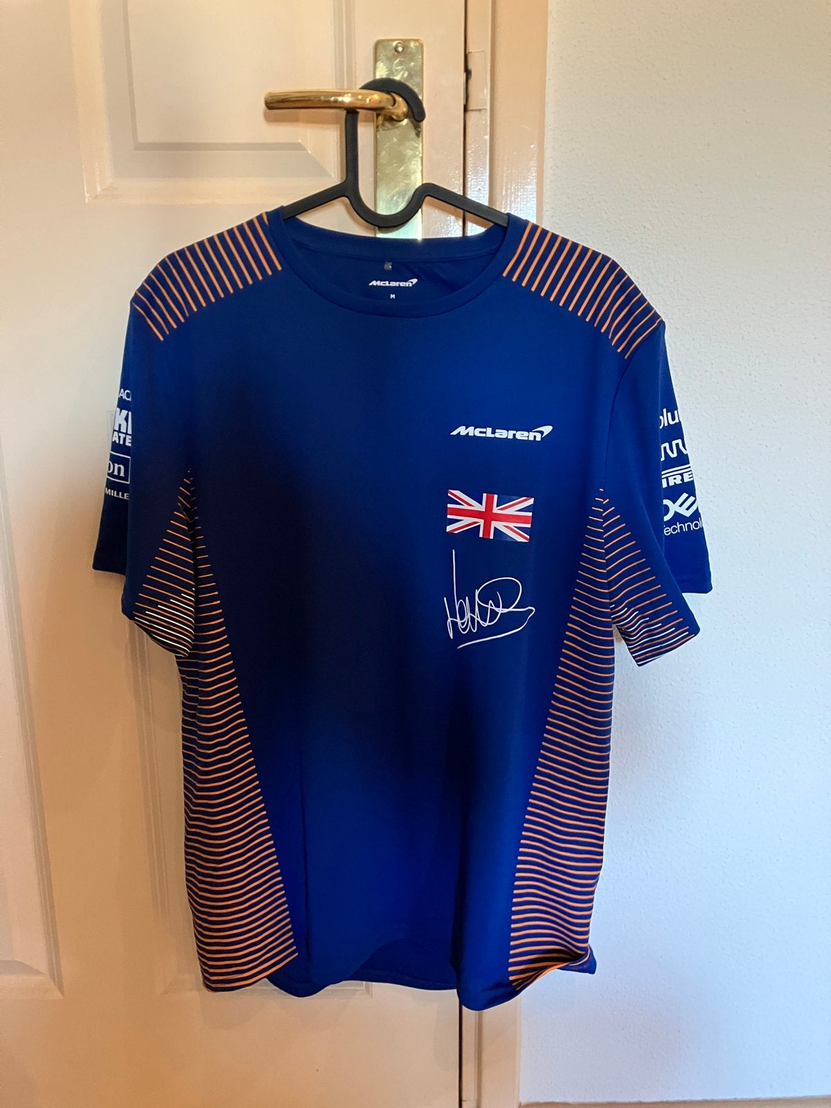 McLaren F1 Lando Norris T-shirt - Maat M, Ophalen of Verzenden, Zo goed als nieuw, Maat 48/50 (M), Blauw