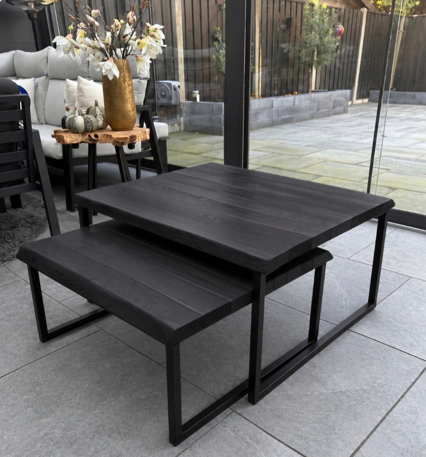 houten salon tafel, Ophalen, 100 tot 150 cm, 50 tot 100 cm, Zo goed als nieuw