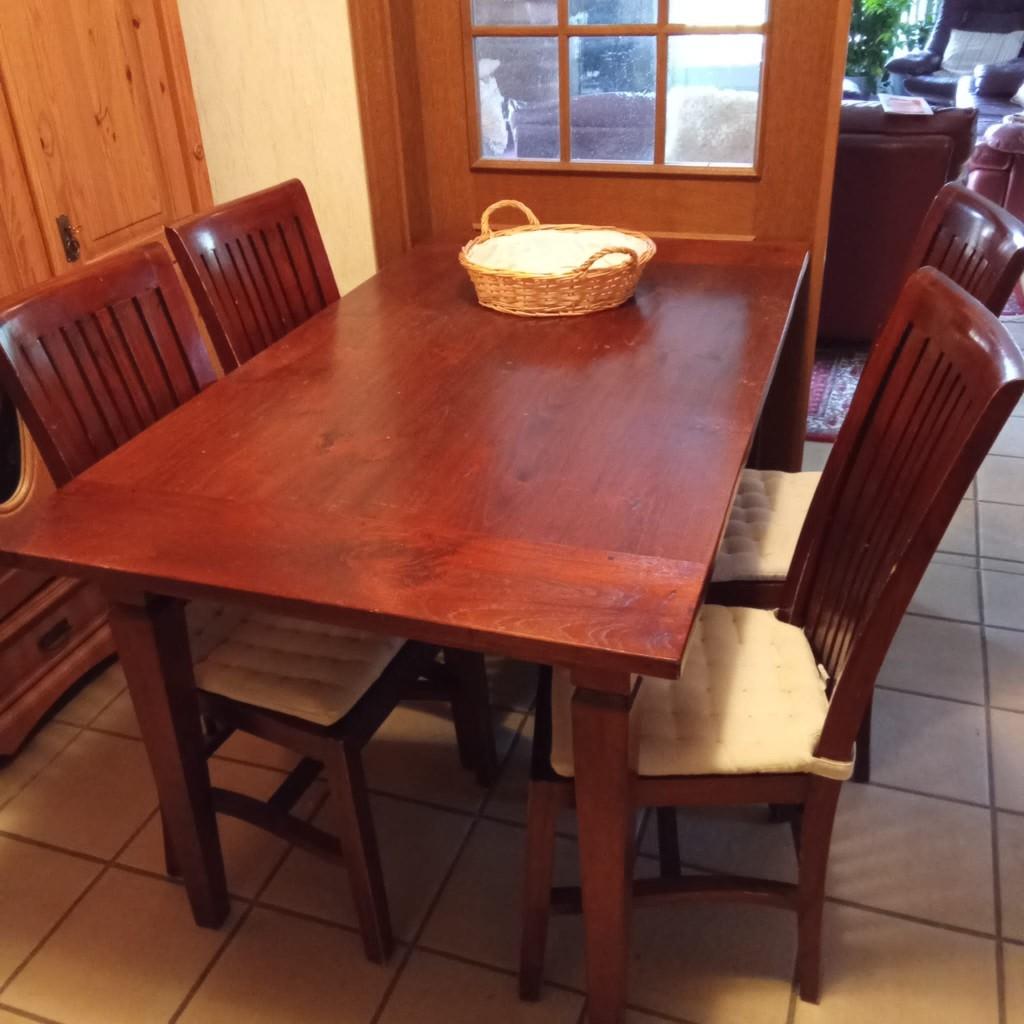 Tafel en stoelen, Huis en Inrichting, Ophalen, 50 tot 100 cm, Zo goed als nieuw, 150 tot 200 cm