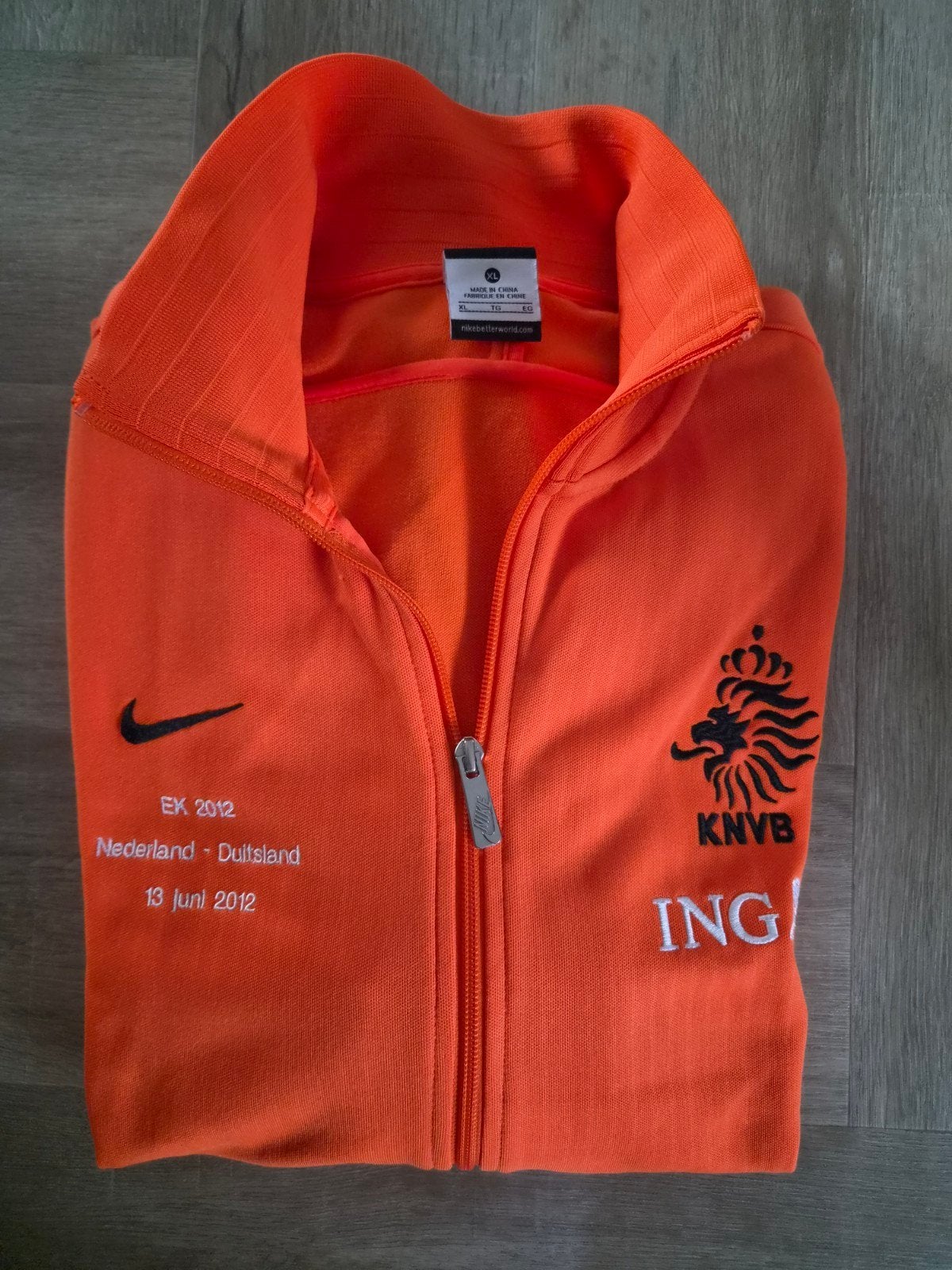 Origineel Nike Nederlands Elftal Trainingsjas EK 2012 XL, Kleding | Heren, Sportkleding, Nike, Maat 56/58 (XL), Oranje, Ophalen of Verzenden