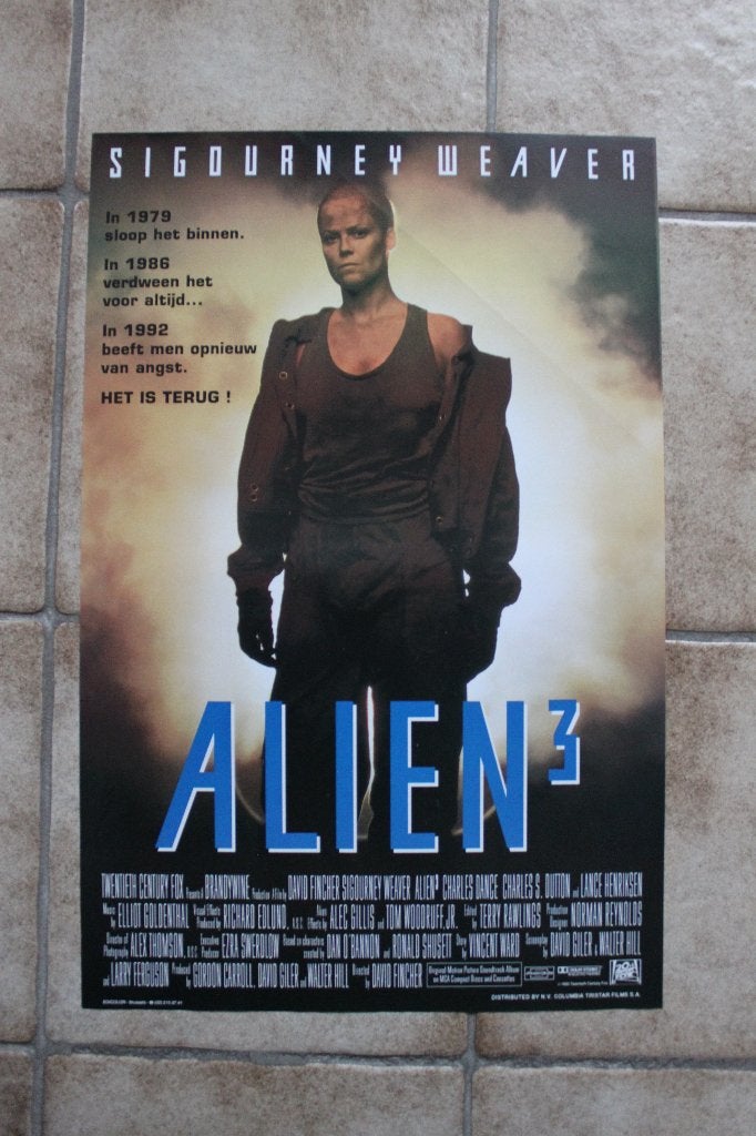 filmaffiche Alien 3 filmposter, Rechthoekig Staand, Ophalen of Verzenden, Zo goed als nieuw, A1 t/m A3