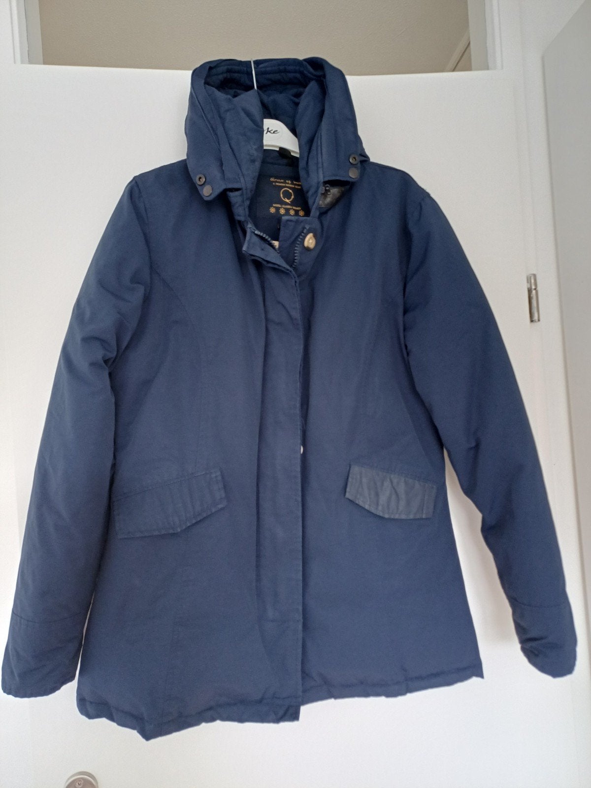donkerblauwe winterjas circle of trust merk, Kleding | Dames, Jassen | Winter, Ophalen of Verzenden, Zo goed als nieuw, Maat 42/44 (L)
