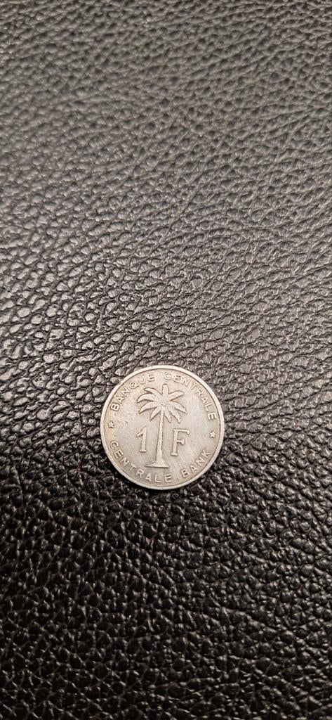 1#     Belgisch congo Rwanda -Urundi 1 frank 1957, Ophalen of Verzenden, Overige landen