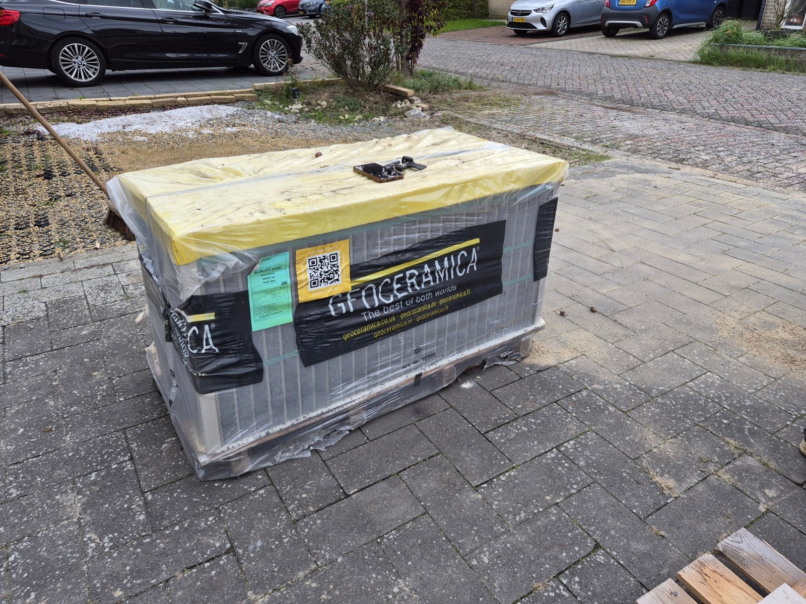 GeoCeramica 60x60x4 Flordi Sand - Restpartij Terrastegels, Ophalen, Nieuw, Keramiek, Terrastegels