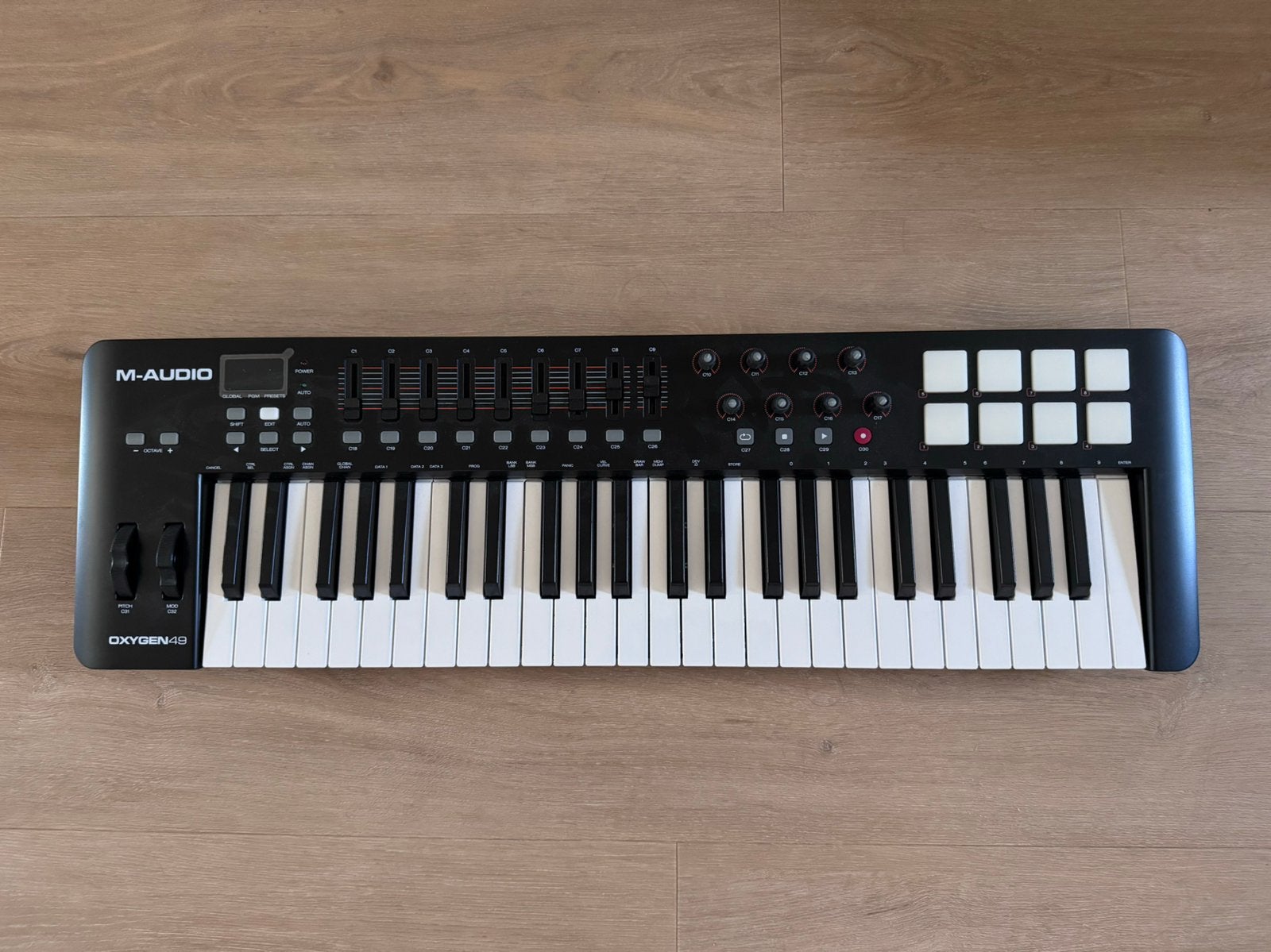 M-Audio Oxygen 49 USB MIDI Keyboard Controller, Muziek en Instrumenten, Ophalen of Verzenden, Zo goed als nieuw, Aanslaggevoelig