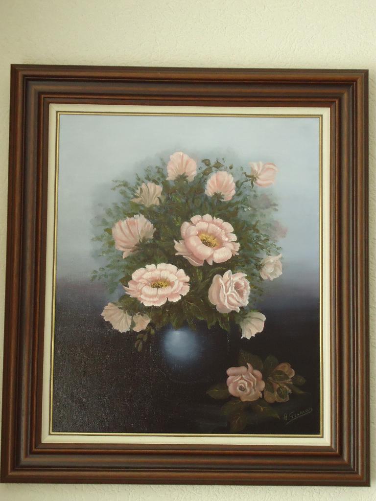 Schilderij bloemen, Antiek en Kunst, Ophalen