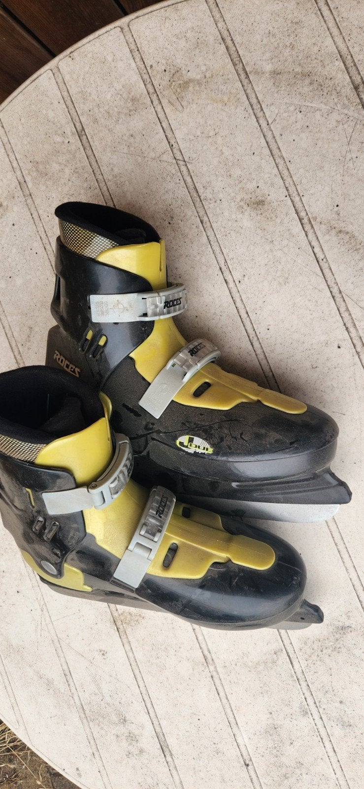 Roces Schaatsen Maat 45 - Zwart/Geel, Ophalen, Gebruikt, Overige typen, Overige merken
