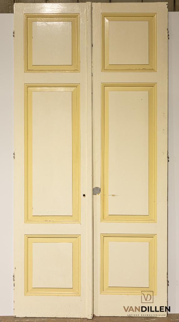 Mooie set openslaande antieke hoge deuren 277 x 135, Ophalen, Gebruikt, Binnendeur, Vouwdeur