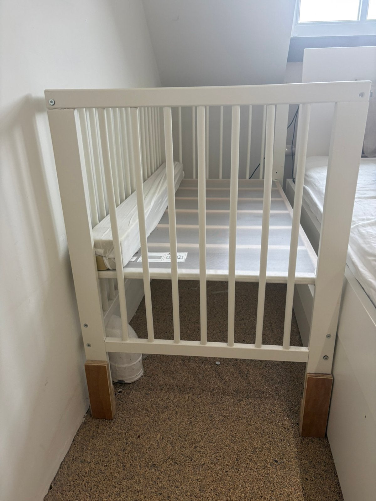 Ikea ledikantje co-sleeper, Ophalen, Gebruikt