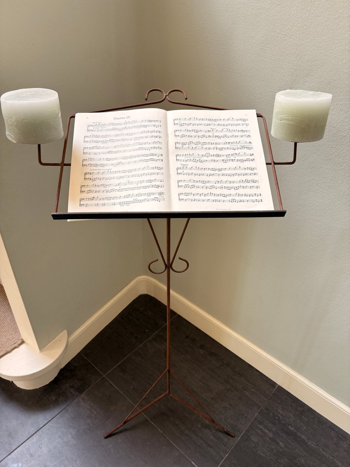 Antieke muziekstandaard van smeedijzer, Ophalen, Gebruikt, Muziekstandaard, Overige instrumenten