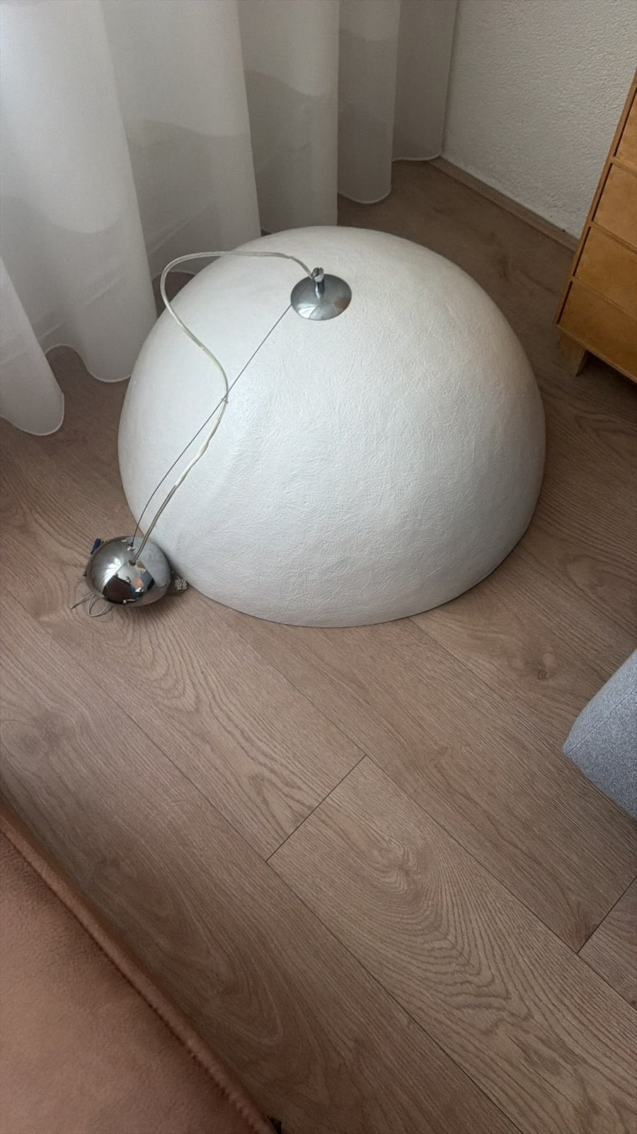 Witte ronde hanglamp 67 cm, Ophalen, Gebruikt