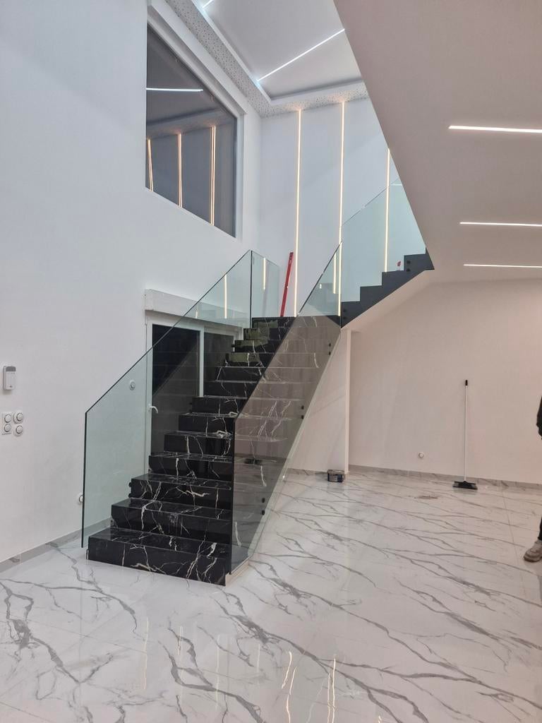 Leuningen,balustrade met glas op maat, Ophalen of Verzenden, Nieuw, Trap
