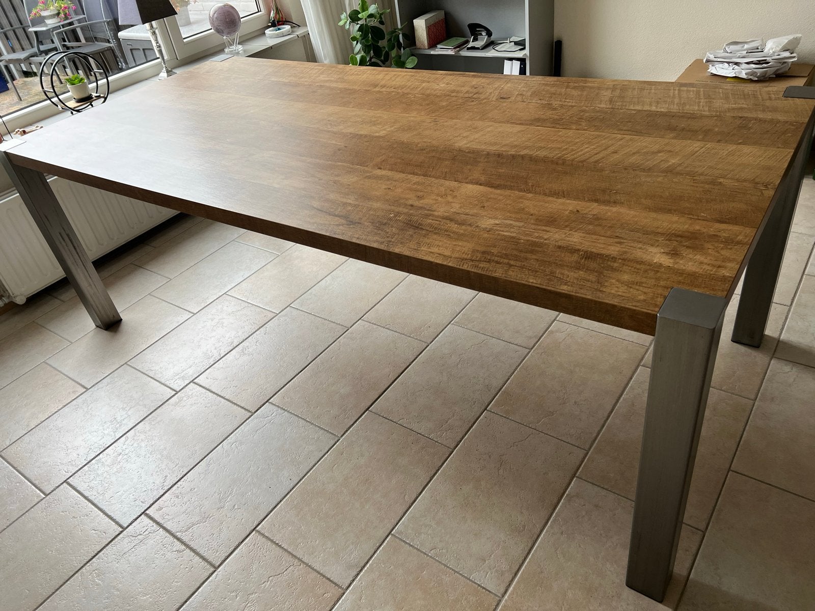 Lamulux eettafel 220x100 cm – old-oak,zo goed als nieuw, Ophalen, 50 tot 100 cm, Zo goed als nieuw, Vijf personen of meer