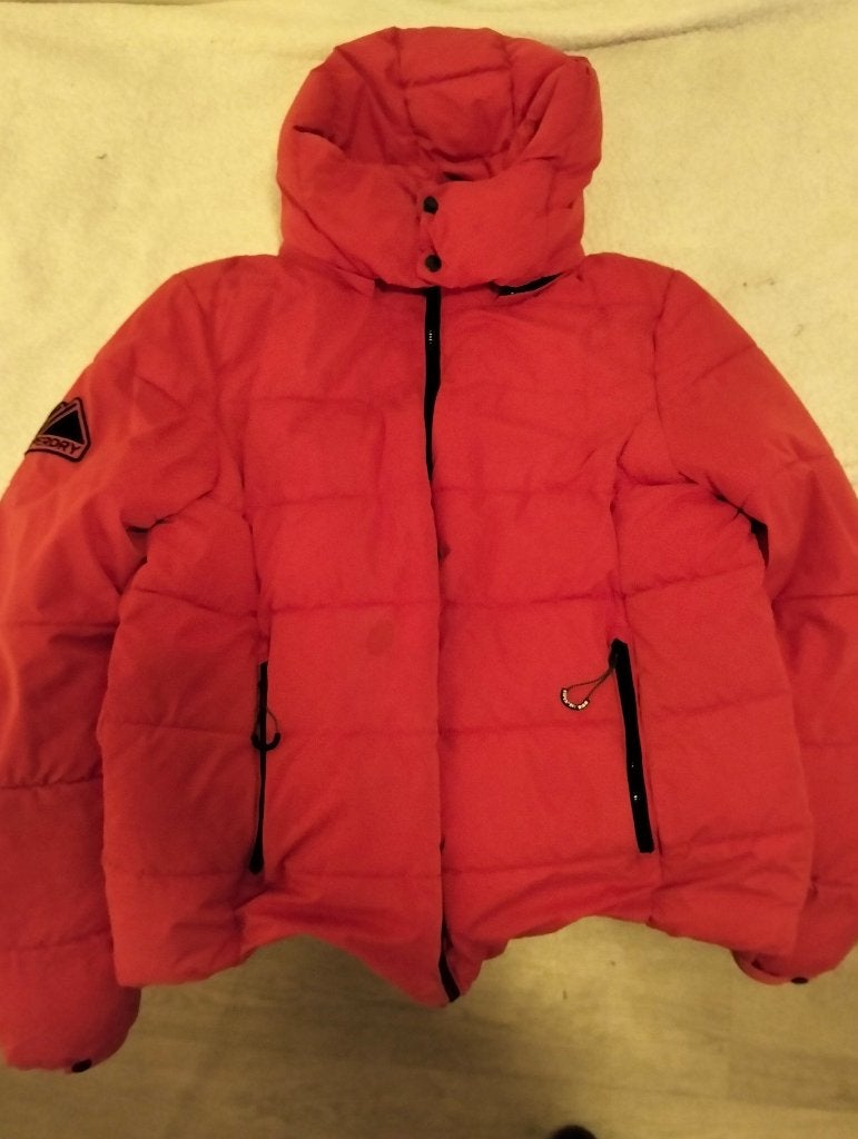 Super Dry winterjas xxl, Kleding | Heren, Ophalen, Overige maten, Zo goed als nieuw, Rood