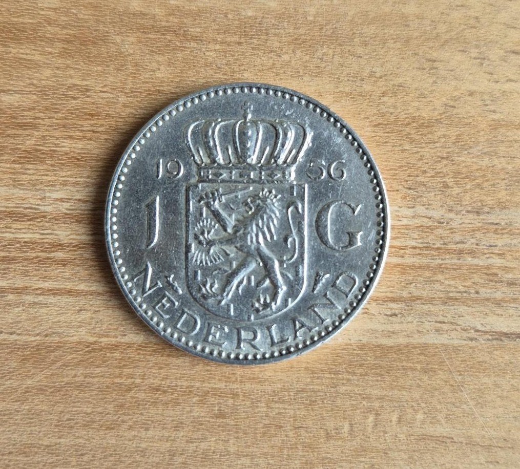 1 gulden 1956 Juliana Zilver     Bieden via marktplaats, 1 gulden, Koningin Juliana, Verzenden, Zilver