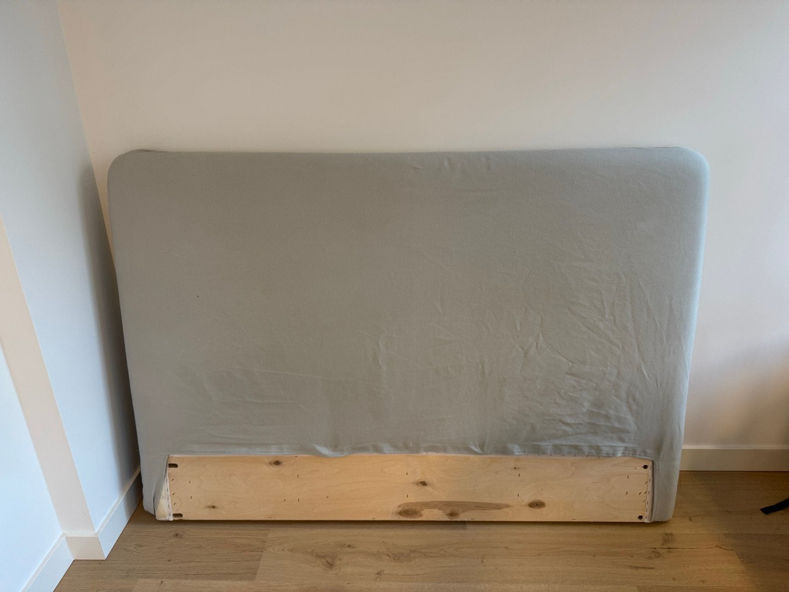 IKEA ARNAVIK hoofdbord met LAUVIK hoes (lichtgrijs / beige), Ophalen, Gebruikt, Tweepersoons, Overige maten