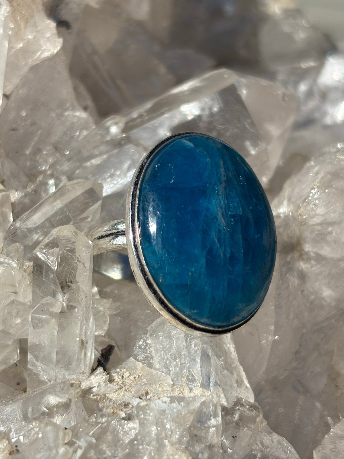 Apatiet Edelsteen Ring Sieraden Accessoires Maat 20, Overige materialen, 20 of groter, Nieuw, Ophalen of Verzenden