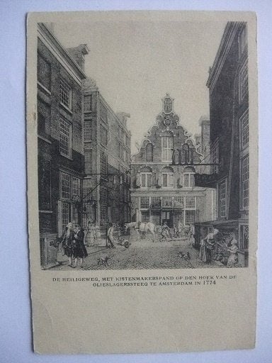 P297 Amsterdam - De Heiligeweg in 1774, Verzenden, Voor 1920, Ongelopen, Noord-Holland