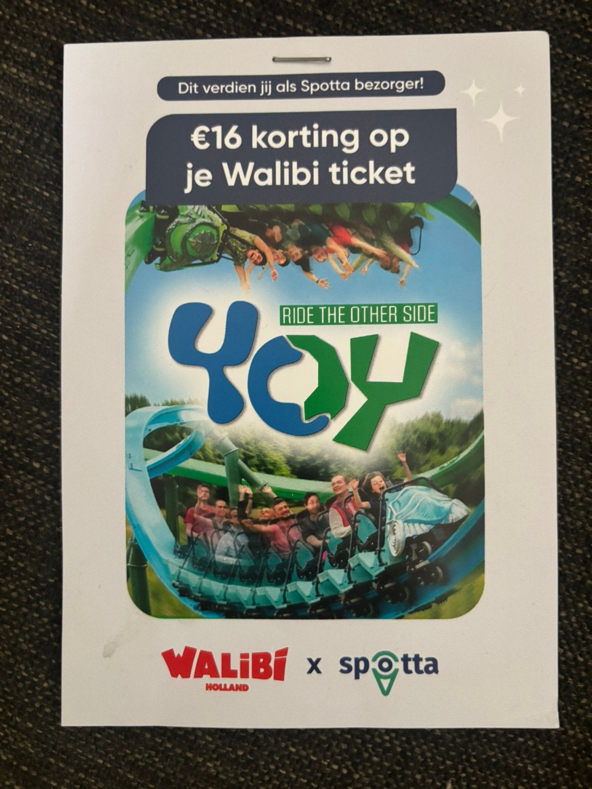 Korting Walibi Holland, Tickets en Kaartjes, Kortingen en Cadeaubonnen, Drie personen of meer, Pretpark, Kortingsbon