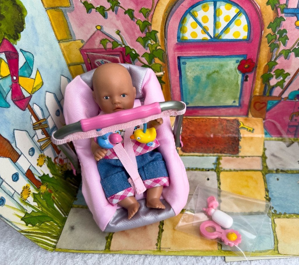Mini baby born maxi cosi met mini baby born popje, Kinderen en Baby's, Speelgoed | Poppen, Ophalen of Verzenden, Zo goed als nieuw