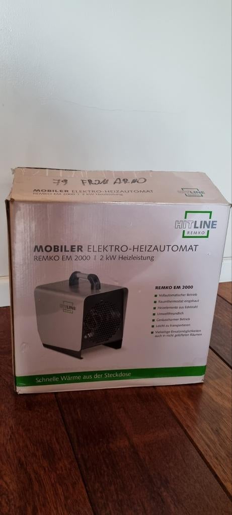 Electrische Ventilatie Kachel EM2000 2KW Hitline Remco NIEUW, Ophalen, 30 tot 80 cm, Minder dan 60 cm, Kachel
