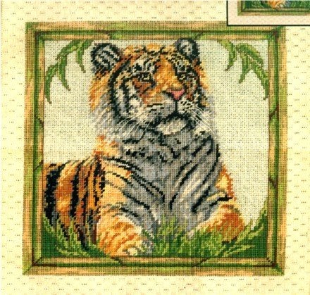 borduurpakket TIGER needlepoint marti, Ophalen of Verzenden, Nieuw, Handborduren, Borduurpakket