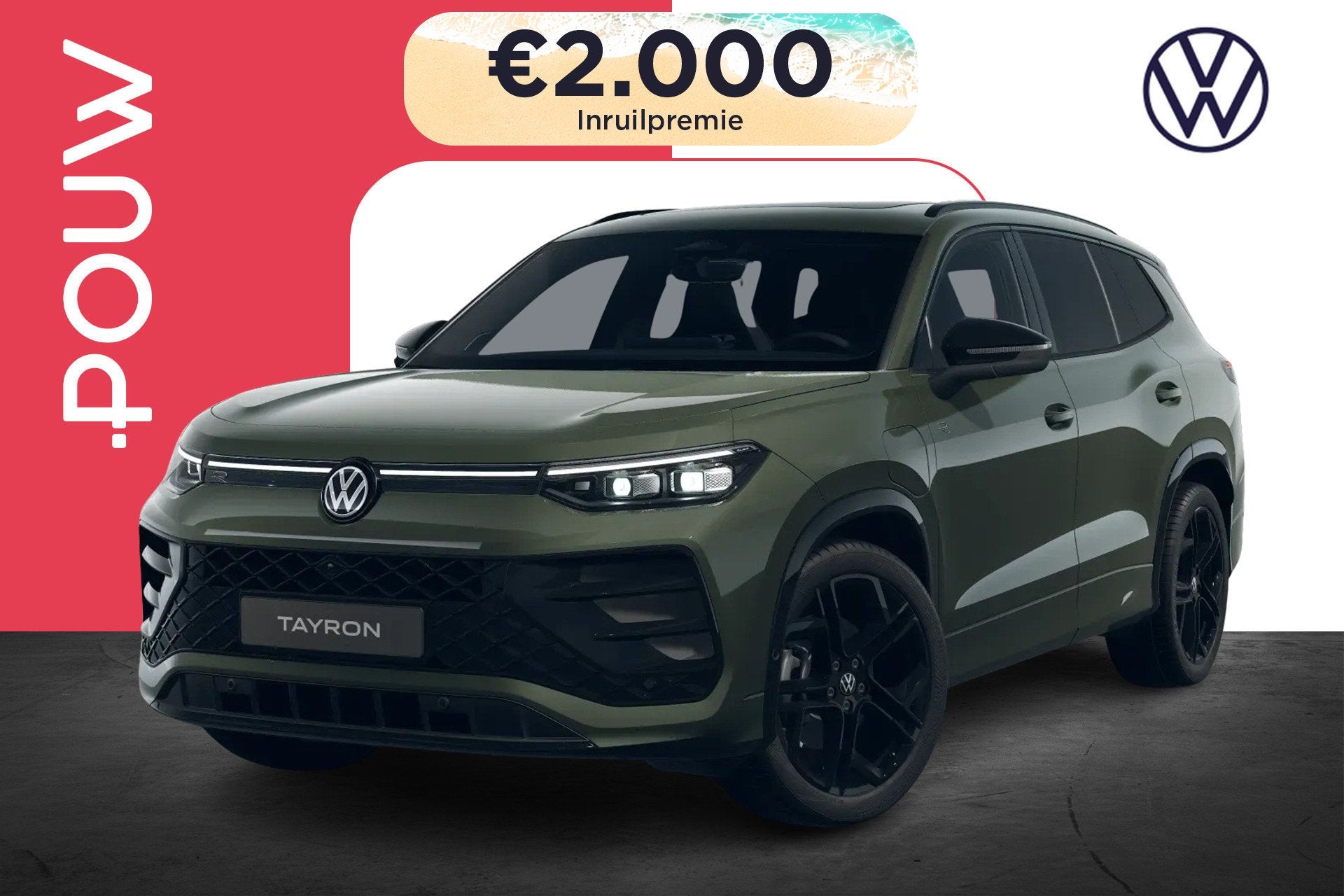 Volkswagen Tayron 1.5 eHybrid 204pk R-Line Edition | Black S, Auto's, Volkswagen, 12 maanden, Stof, 1498 cc, 4 cilinders
