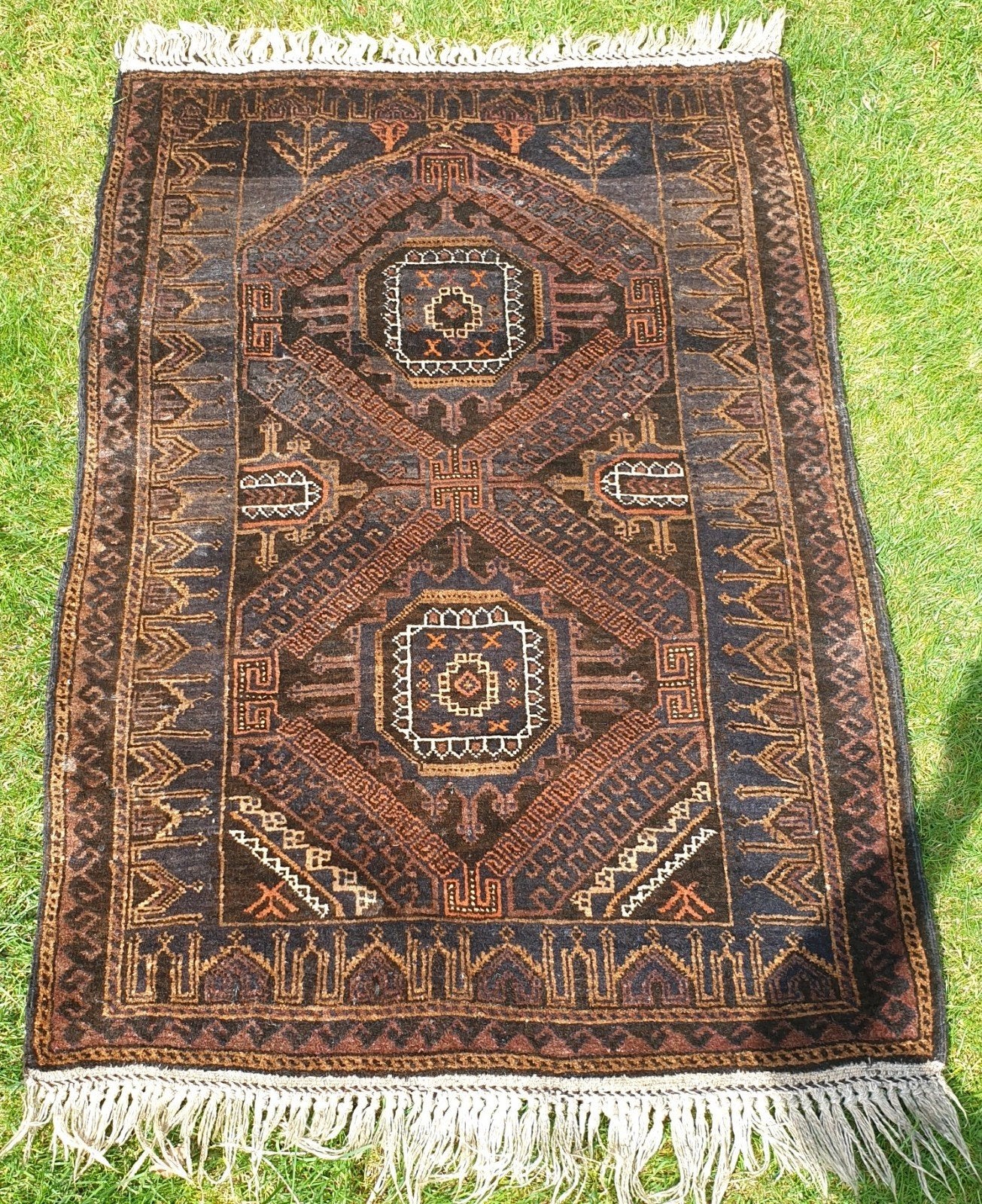 Vloerkleed afgaans baluchi 140x90 cm in goede staat, Ophalen of Verzenden