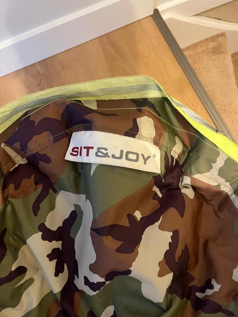 Top deal Stoere camouflage zitzak voor kids - Sit & Joy, Ophalen, Gebruikt, Groen, Zitzak