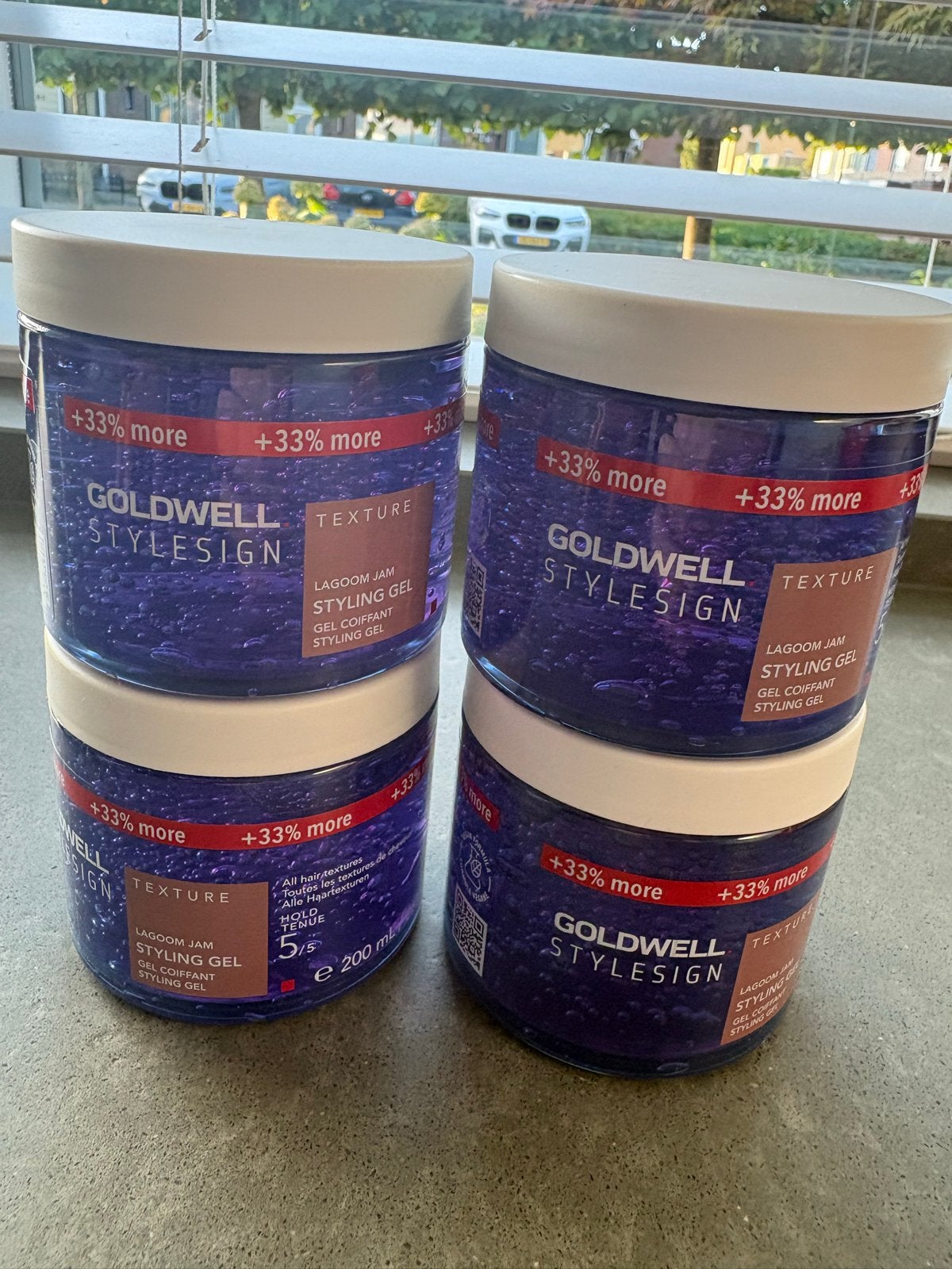 Goldwell Lagoom Jam Styling Gel 4x200ml Sterkte 5/, Verzenden, Nieuw, Gel, Wax, Haarlak of Mousse