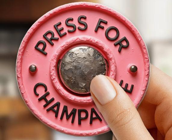 Grappige Decoratieve Champagne Button, Verzamelen, Ophalen of Verzenden, Zo goed als nieuw, Merk, Button
