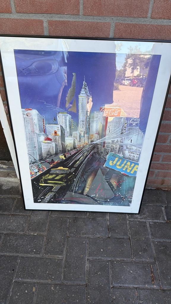 leuk kunst schilderij in lijst, Ophalen