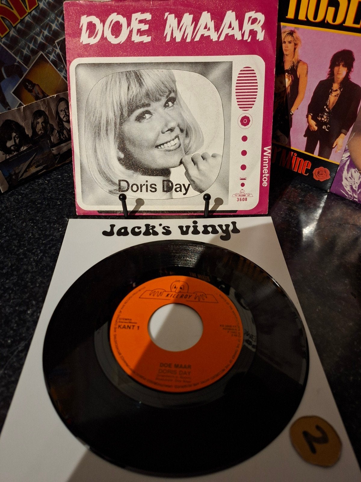 Doe Maar - Doris Day 7 inch vinyl single  1982/2, Gebruikt, 7 inch, Ophalen of Verzenden, Fotohoes
