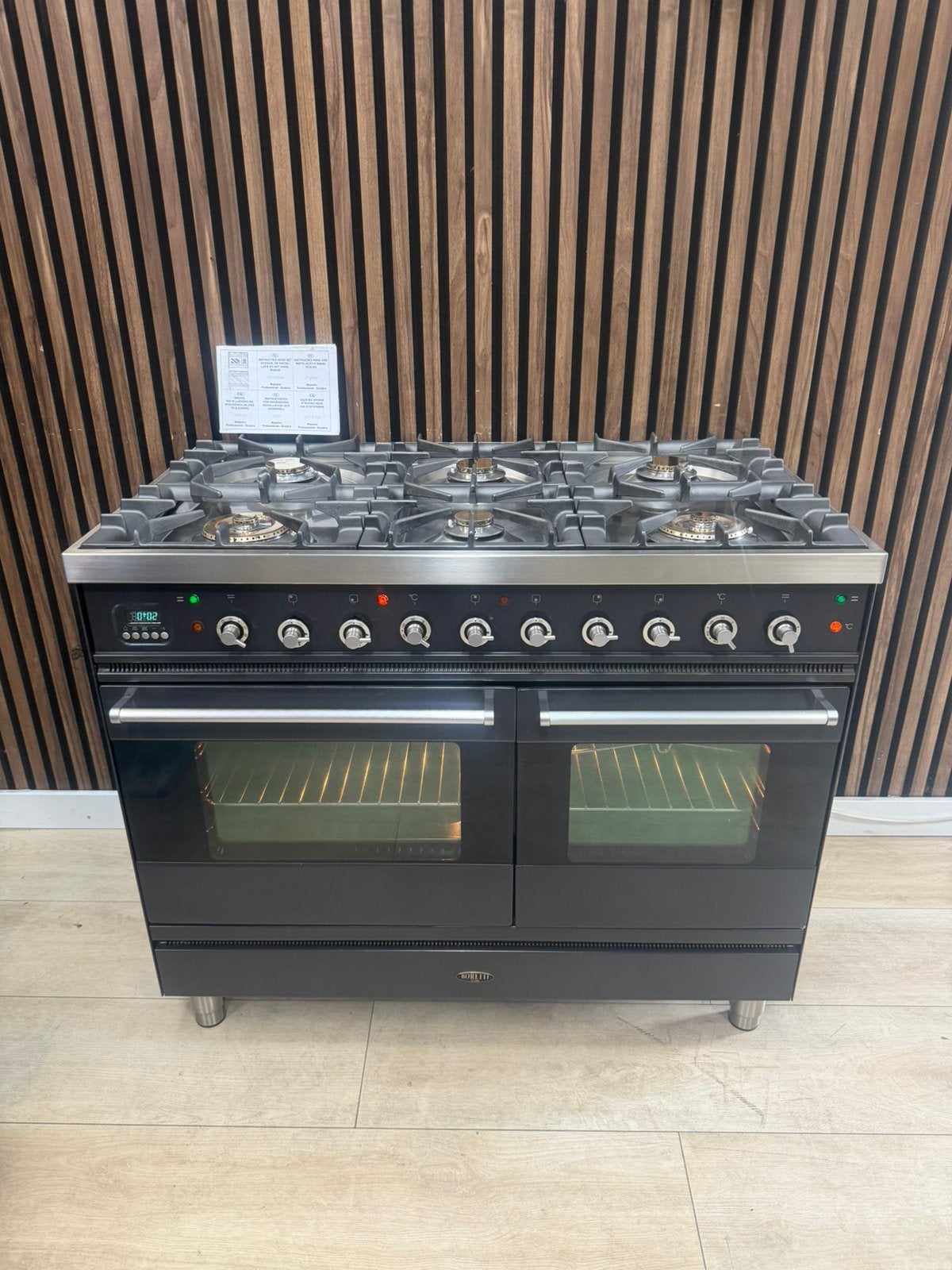 Mooie antraciet Boretti Fornuis 100 cm (Gratis bezorgen), 5258sh, 60 cm of meer, Grill, Ophalen of Verzenden
