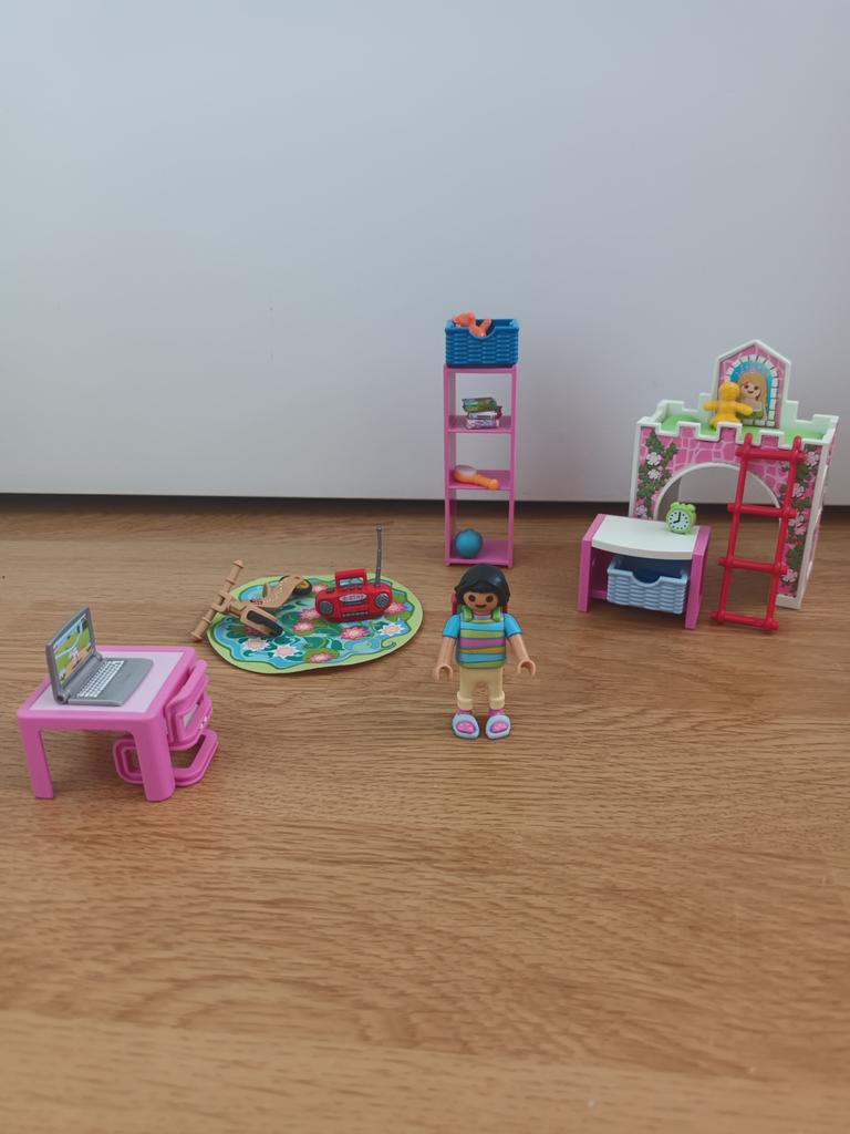 Playmobil set met poppetje en diverse accessoires, Kinderen en Baby's, Speelgoed | Playmobil, Ophalen of Verzenden, Zo goed als nieuw