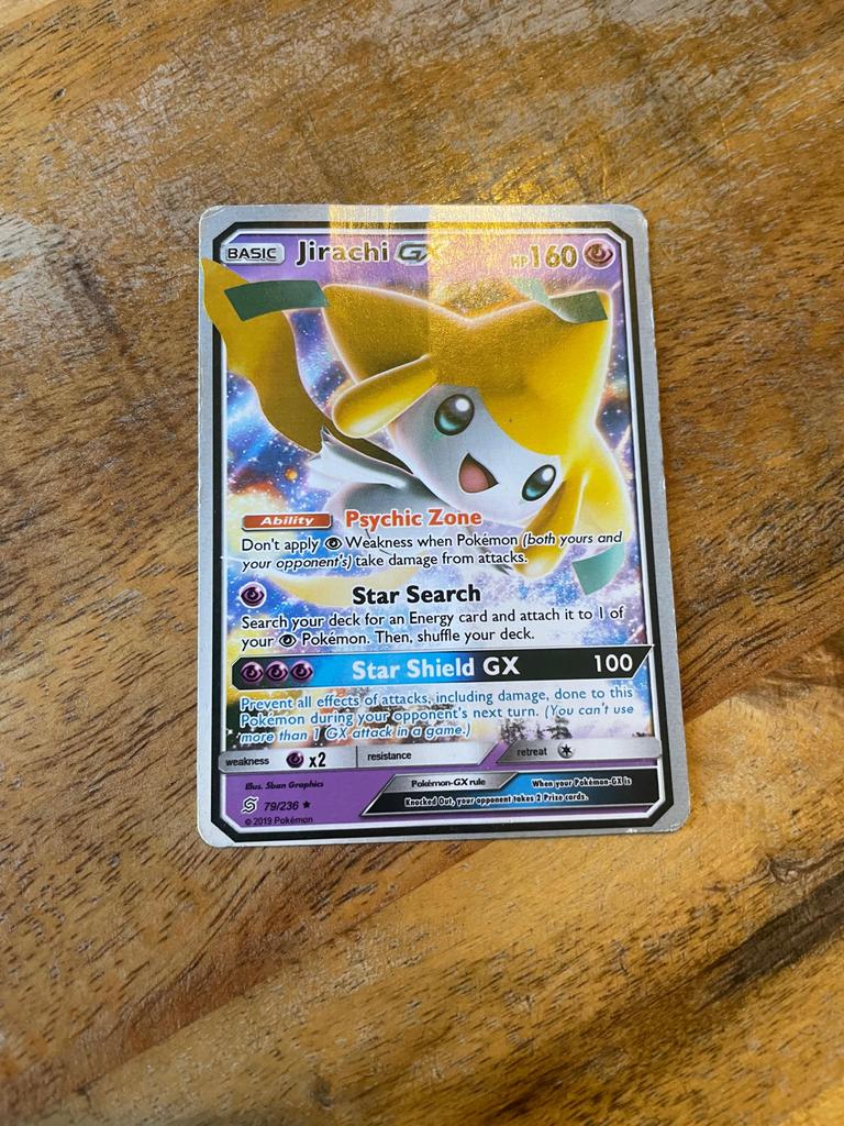 Pokémon kaarten Jirachi GX, Dusk Mane Necrozma GX, Electrode, Ophalen of Verzenden, Gebruikt, Meerdere kaarten, Foil